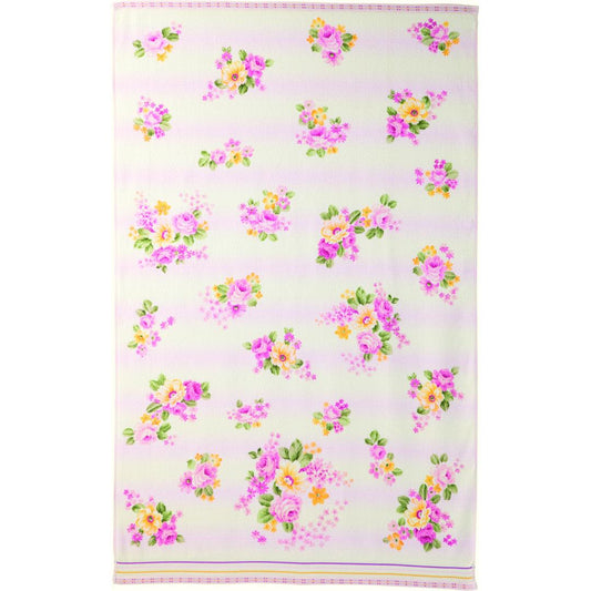 Imabari Bath Sheet Pink Rose Japanese Cotton Floral Towel Gift