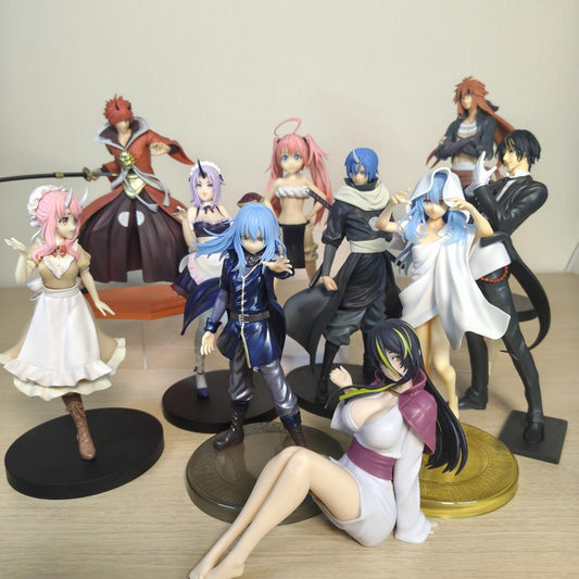 Used TenSura Figure Lot 10pcs Rimuru Milim Diablo Slime Anime Collectibles