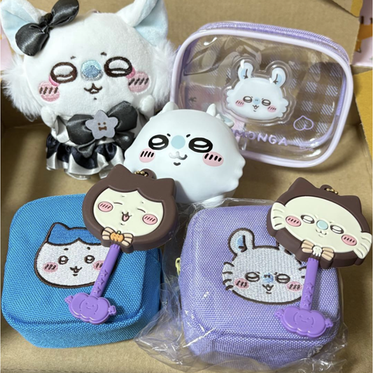 Used Chiikawa Momonga Plush Mascot Set Bad Version Mischievous Face 4in Stuffed Toy Japan Amusement Prize Only Rare Anime Collectible