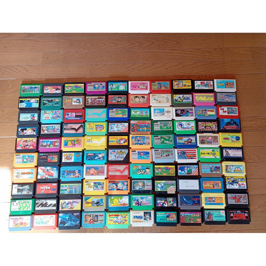 Used 100pc Bulk Lot Nintendo Famicom Games No Duplicates Super Mario Dragon Ball Dragon Quest Final Fantasy Japanese NES Retro Collection