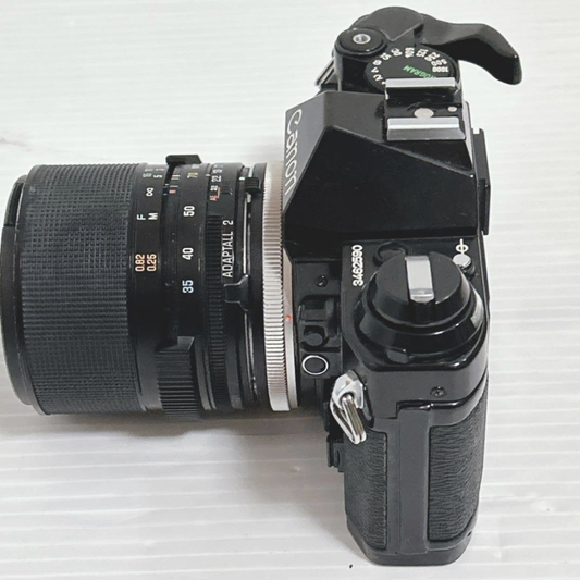 Used Canon AE-1 PROGRAM 35mm SLR Film Camera With Tamron 35-70mm Lens Vintage Photography Restoration Project Untested As Is For Parts