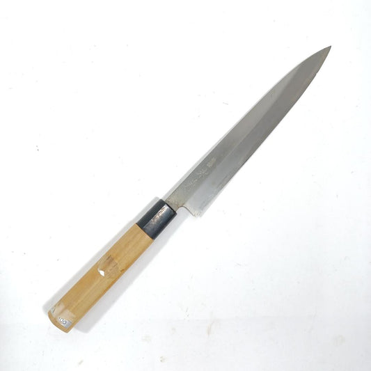 Used Japanese Kitchen Knife For Restoration Vintage Hand Forged Carbon Steel Blade For Sharpening Practice DIY Project Repair Total 13.2i