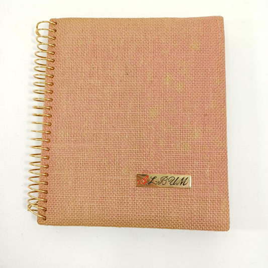 Used Vintage Japanese Photo Album Showa Retro 1960s Gold Floral Embroidered Cover Large Scrapbook Memory Book Mid-Century Japan Collectible