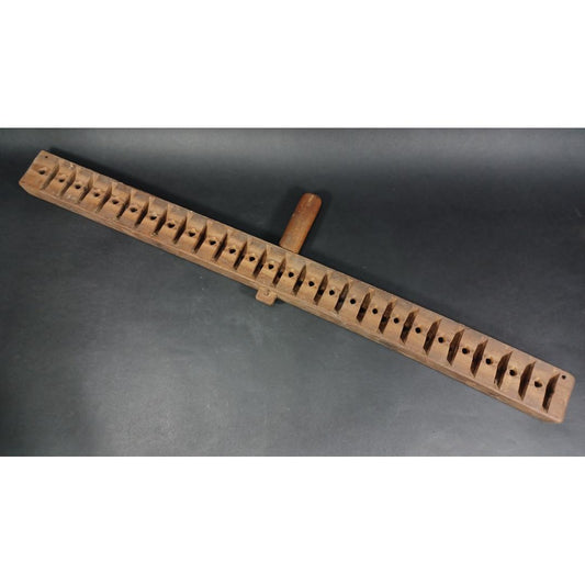 Used Japanese Mushirobata Straw Mat Weaving Tool Vintage Folk Art Farmhouse Decor Primitive Wooden Looms Junk Condition Antique Japan