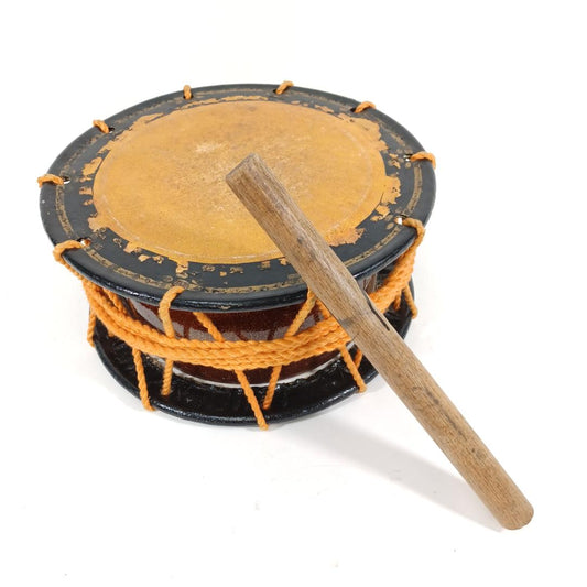 Used Japanese Taiko Drum set with Bachi Stick φ13.8in Playable Condition Traditional Percussion Instruments for Performance Display Japan