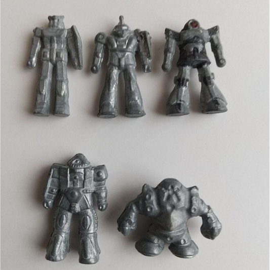 Used Vintage Gundam Metal Figure Lot 1980s Showa Retro Diecast Miniature Toy Char Zaku Zock Classic Mecha Robot Figures Made in Japan