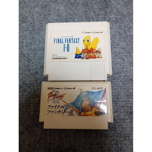 Used Nintendo Famicom Final Fantasy I II & III 2 Game Cartridge Set Tested Japan NES Retro rpg Classic Video Games Bundle