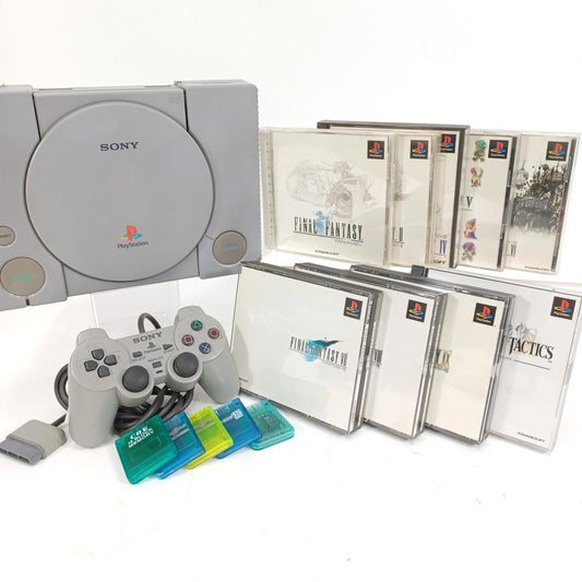 Used Sony PlayStation PS1 Console Complete Final Fantasy 9 Game Collection Bundle ffvii ffviii ffix Tactics Japanese ntsc-J Retro RPG Set