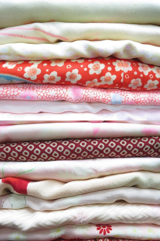Japanese Kimono Juban Set – 10 Pre-Owned Women's Nagajuban Under-Kimonos – Assorted Styles – Japan Import – Sample Photos – Read Description