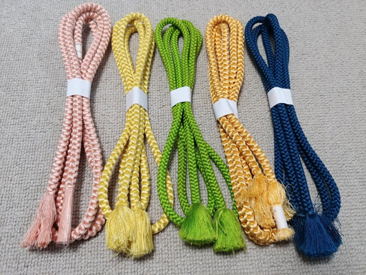 5 Vintage Kimono Obi-jime, Japanese traditional Kimono Obi cord  Accessory *pictures are sample*