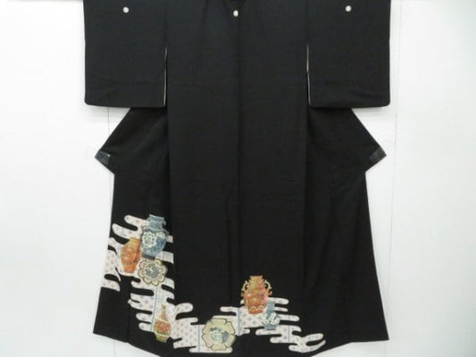 Used Women Silk Kimono, Japanese vintage traditional kimono