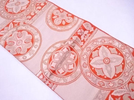 Used Fukuro Obi (Formal Double-Layer Obi) Kimono Obi, Japanese vintage traditional kimono belt