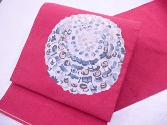 Used Nagoya Obi Matsuba shitate (Easy to Wear / Casual Use) Kimono Obi, Japanese vintage traditional kimono belt