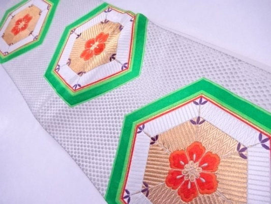 Used Kimono Obi, Japanese vintage traditional kimono belt