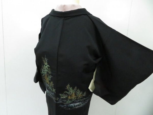 Used Women Haori (Kimono Coat), Japanese vintage traditional kimono coat
