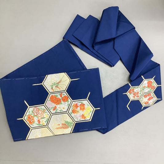 Used Nagoya Obi (Easy to Wear / Casual Use) Kimono Obi, Japanese vintage traditional kimono belt