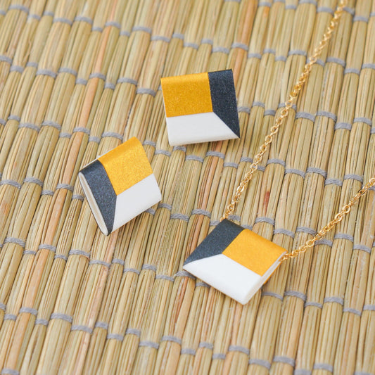 Quilling Jewelry Earrings Necklaces Japanese Paper Washi by RING YUFU