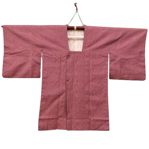 Used Women Silk Haori (Kimono Coat), Japanese vintage traditional kimono coat