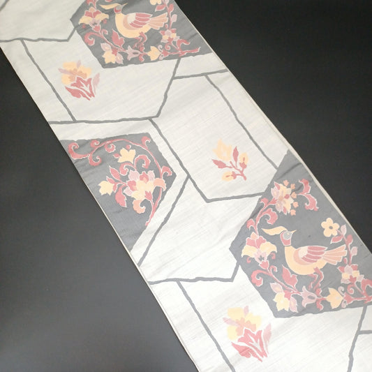 Used Fukuro Obi (Formal Double-Layer Obi) Kimono Obi, Japanese vintage traditional kimono belt