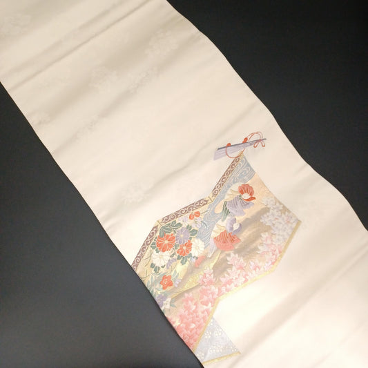 Used Nagoya Obi (Easy to Wear / Casual Use) Kimono Obi, Japanese vintage traditional kimono belt