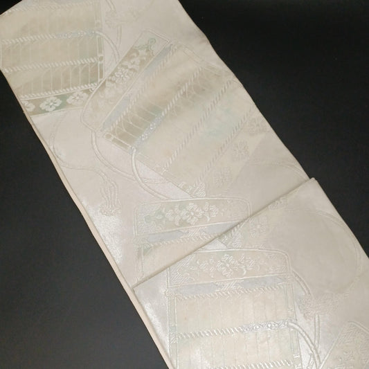 Used Fukuro Obi (Formal Double-Layer Obi) Kimono Obi, Japanese vintage traditional kimono belt［OB10org］