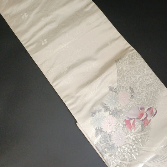 Used Nagoya Obi (Easy to Wear / Casual Use) Kimono Obi, Japanese vintage traditional kimono belt［OB11org］