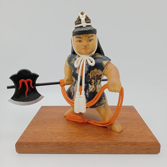 Used Gogatsu Dolls 金太郎 Kintaro Wooden carved Made in Japan