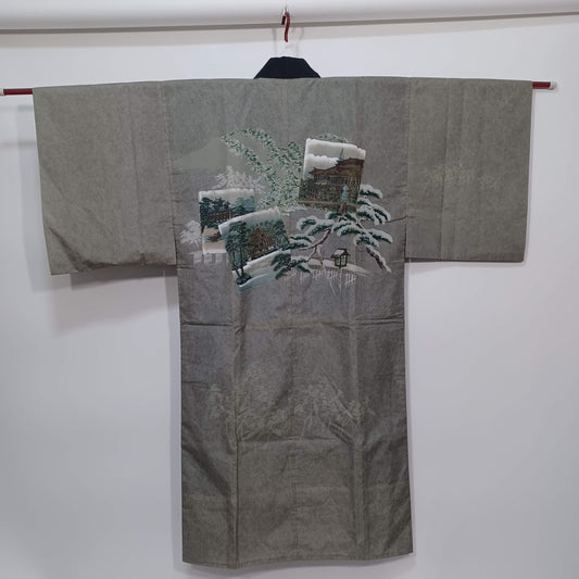Men's Kimono Juban Polyester Japanese traditional kimono underwear