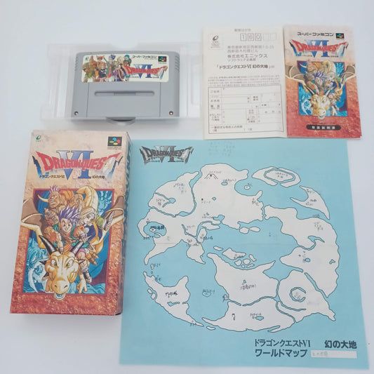 Used Nintendo Super Famicom SFC Dragon Quest VI 6 CIB Complete Japan Ntsc-J Tested