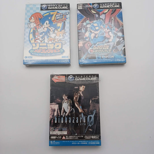 Used NINTENDO GameCube GC Lot of 3 Biohazard Zero 0 Rockman Sonic Japan Import NTSC-J