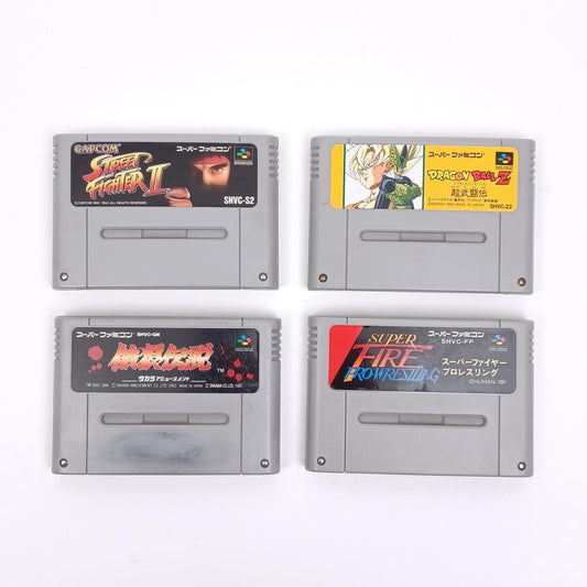Used Nintendo Super Famicom SFC Street Fighter II 4 pcs Japan Import NTSC-J Tested