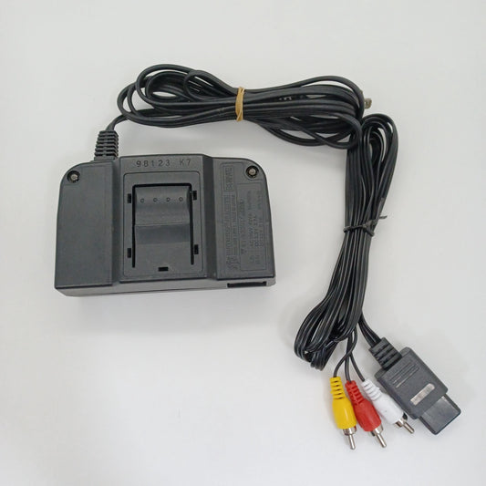 Used Nintendo 64 N64 Official AC Adapter Non-official AV Cable Japan import Tested