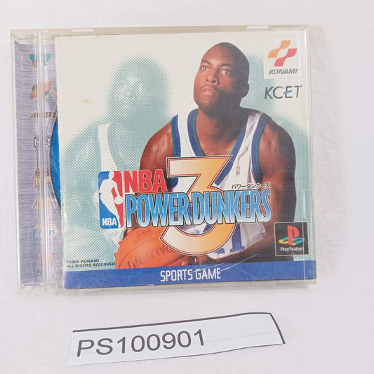 Used SONY PlayStation PS1 NBA Power Dunkers 3 Complete cib Japan import NTSC-J Tested