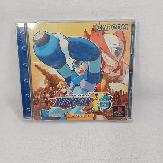 Used SONY PlayStation PS1 Rockman Mega Man X5 Complete CIB Japan Import NTSC-J Tested