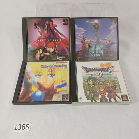 Used Sony PlayStation PS1 Lot of 4 Collection of RPG Games CIB Japan NTSC-J Tested