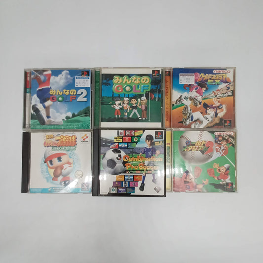 Used Sony Playstation PS1 Lot of 6 All Sports Games Japan Import NTSC-J Tested