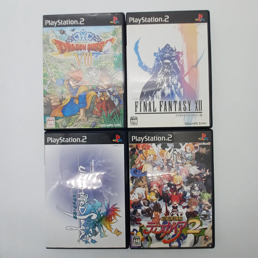Used Sony PS2 Final Fantasy 12 FF Dragon Quest VIII Unlimited SaGa Disgaea 2 Tested