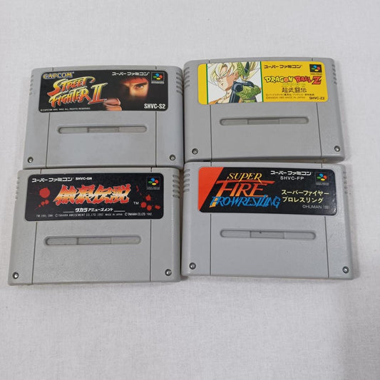 Used Nintendo Super Famicom SFC Street Fighter II Lot of 4 Japan Import NTSC-J Tested