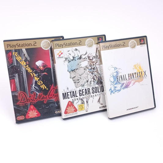 Used Sony Playstation 2 PS2 Metal Gear Solid 2 FF X 3 pcs Japan Import NTSC-J Tested
