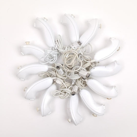 Used Nintendo Wii Nunchuk RVL-004 White  Lot of 12 Japan Region-Free Tested