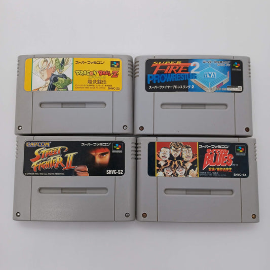 Used NINTENDO Super Famicom SFC Dragon Ball Z Street Fighter II Rokudenashi Blues etc