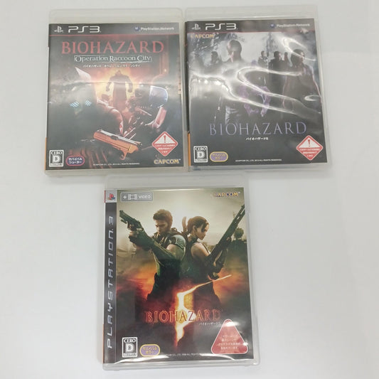 Used Sony Playstation 3 PS3 BIOHAZARD set 5 6 Operation Raccoon City Japanese Tested