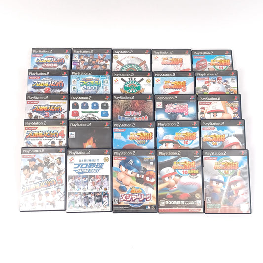 Used Sony PlayStation2 PS2 Lot of 25 All Baseball Games CIB Japan NTSC-J Tested
