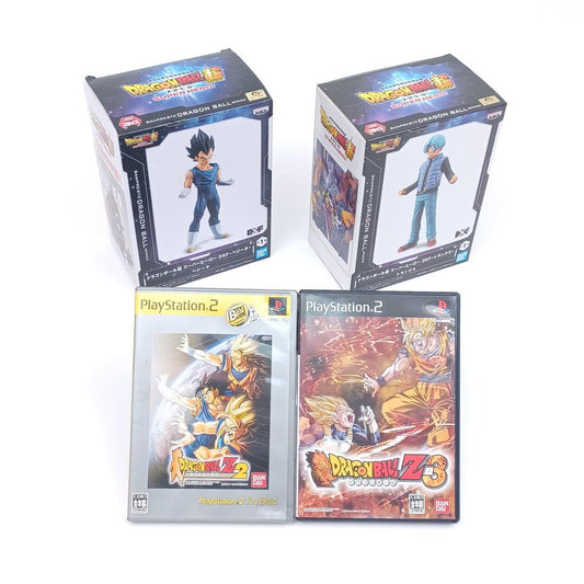 Used Sony Playstation 2 PS2 Dragon Ball Z 2 3 Vegeta Figure etc Japan NTSC-J Tested