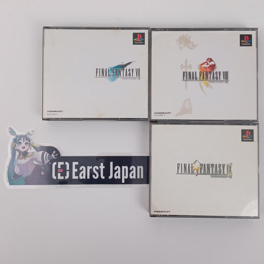Used Sony Playstation PS PS1 Final Fantasy vii viii ix (FF7 FF8 FF9) CIB – NTSC-J – Tested & Working – Japan Import