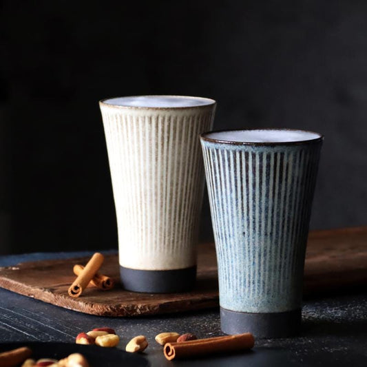 Made in Japan Awasaka porcelain ( Technique or Concept ) Earth Carving Cup Pair For Gift Birthday Thanksgiving Wedding| Forgot Souvenir
