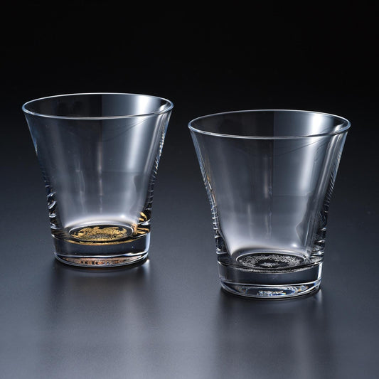 Made in Japan Nurimon de Verre Free Glass 2 pcs with Gold Silver set Nakanishi For Gift Birthday Thanksgiving Wedding| Forgot Souvenir