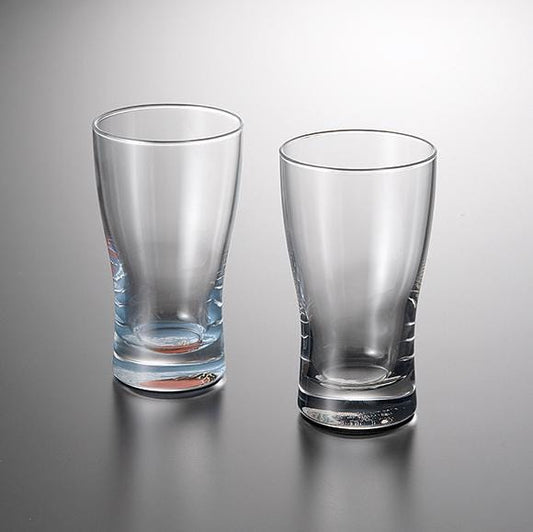 Made in Japan Nakanishi Glass Art Soda Glass Mini Glass Japan Hokusai Pair Set For Gift Birthday Thanksgiving Wedding| Forgot Souvenir