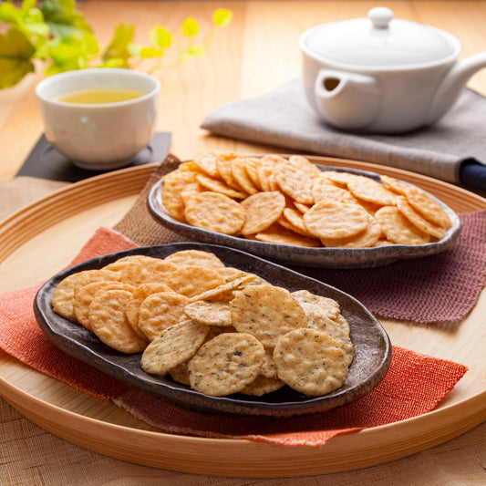 Senbei Beika Rice crackers 12 pcs Japanese snacks Made in Japan Saishoku Koubou