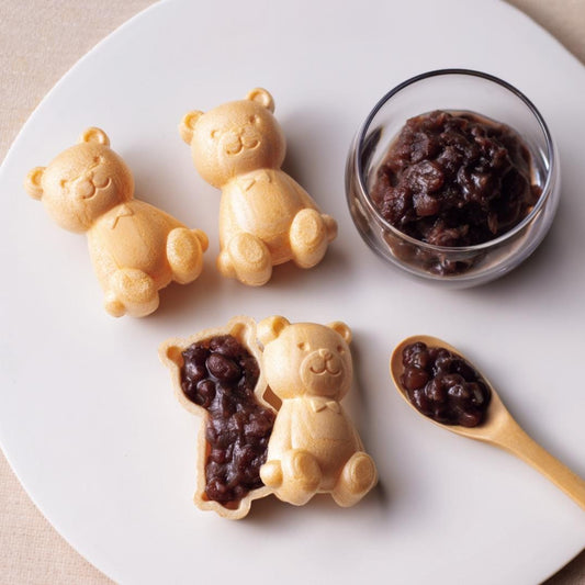Bear Shaped Japanese Monaka 3 Pack of Crispy Wafers with Sweet Bean Paste Fill
